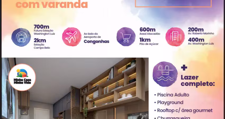 “apartamento 1 dormitório com lazer completo ao lado do aeroporto'