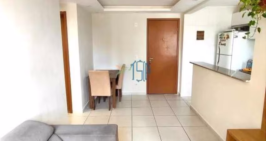 CONDOMÍNIO TOP LIFE - Apartamento Padrão/Condomínio Top Life na Av. Maria Lacerda. Apartamento com móveis projetados, reformado, térreo com 24, banheiro social, 47m, cozinha americana. 1 vaga de garag