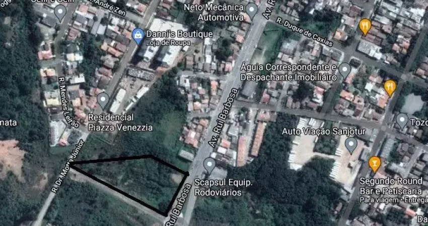 Terreno 12.100m2 frente para rui barbosa, jardim aristocrata, são josé dos pinhais