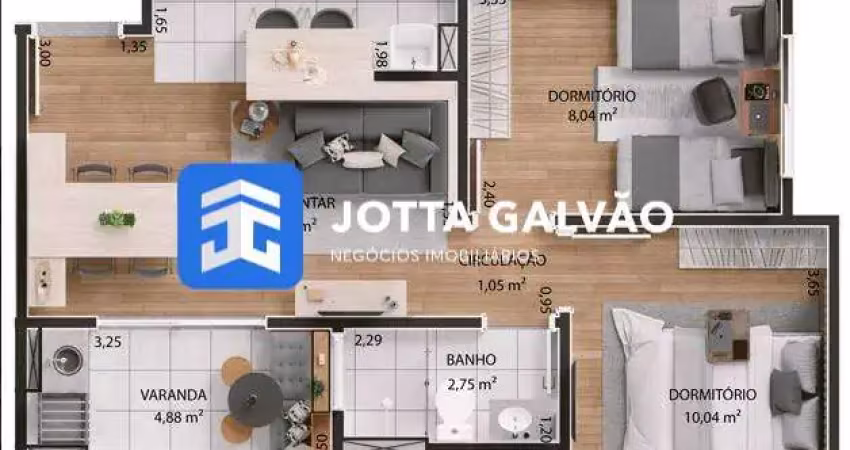 Apartamento com 2 quartos à venda na Rua dos Estudantes, 439, Jardim Santa Amélia, Hortolândia