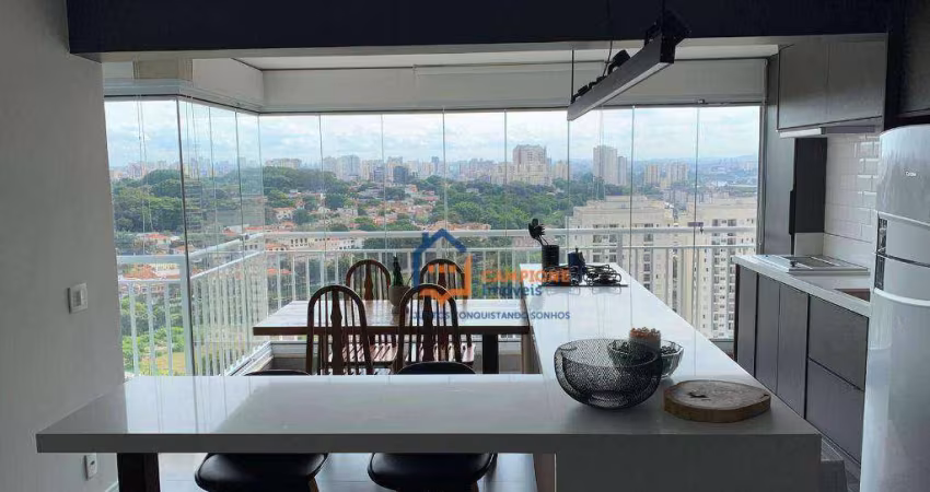 Apartamento com 1 dormitório para alugar, 62 m² por R$ 5.500/mês - Vila Anastácio - Home Club