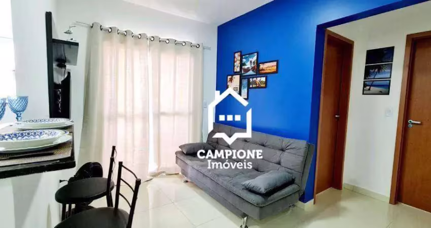 Apartamento com 1 dormitório à venda, 43 m² por r$ 380.000,00 - maracanã - praia grande/sp