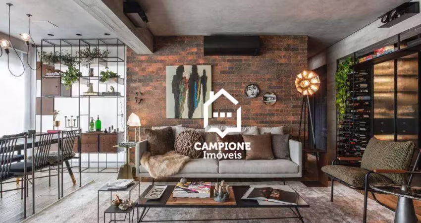 Apartamento com 2 dormitórios à venda, 123 m² por r$ 2.800.000 - pompeia - edifício barão