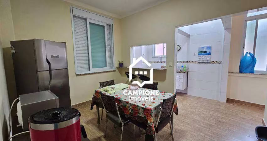 Apartamento com 1 dormitório à venda, 70 m² por r$ 410.000,00 - itararé - são vicente/sp