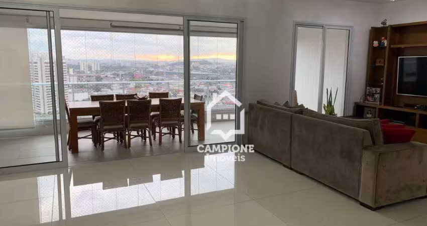 Apartamento com 3 dormitórios para alugar, 134 m² por r$ 9.500/mês - vila anastácio - são paulo/sp