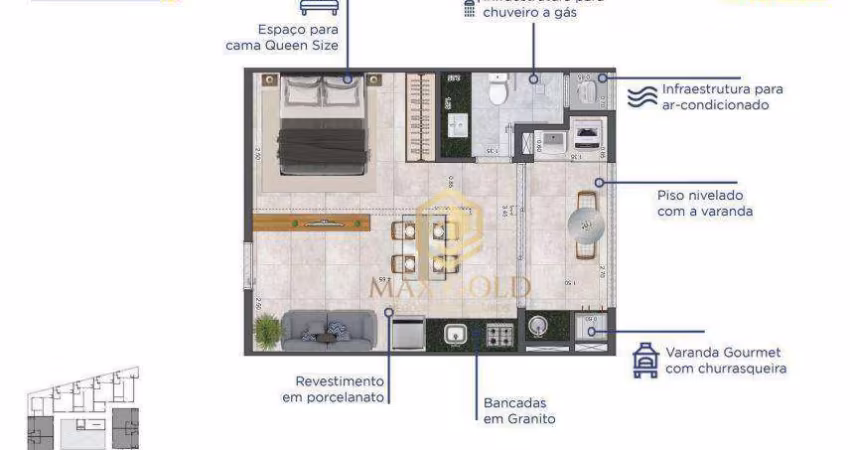 Apartamento com 1 dormitório à venda, 35 m² por R$ 259.873,00 - Saco da Ribeira - Ubatuba/SP