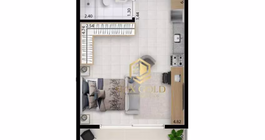 Apartamento com 1 dormitório à venda, 39 m² por r$ 349.000,00 - esplanada independência - taubaté/sp