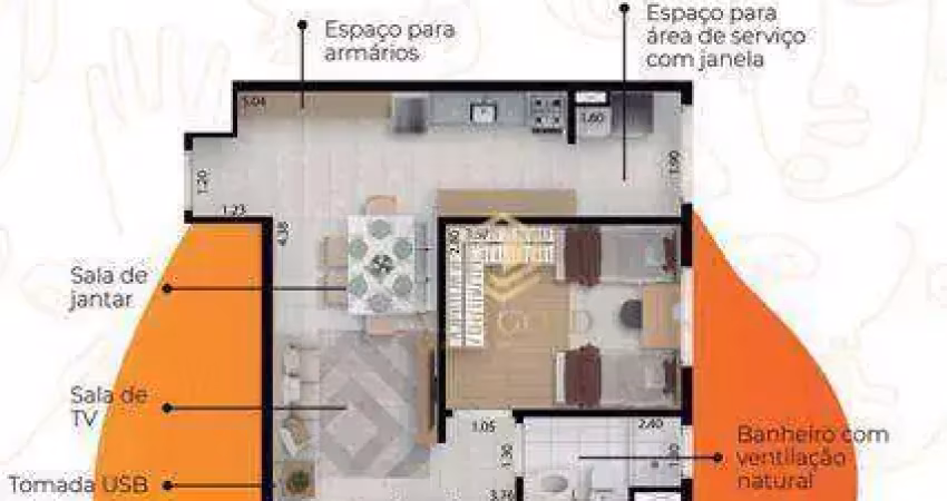 Apartamento com 2 dormitórios à venda, 63 m² por R$ 419.000,00 - Esplanada Independência - Taubaté/SP