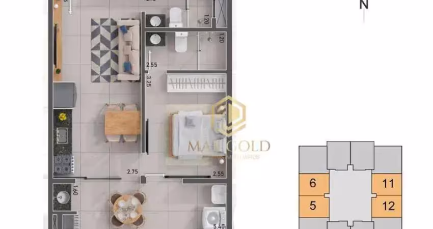 Apartamento com 1 dormitório à venda, 39 m² por R$ 343.900,00 - Toninhas - Ubatuba/SP