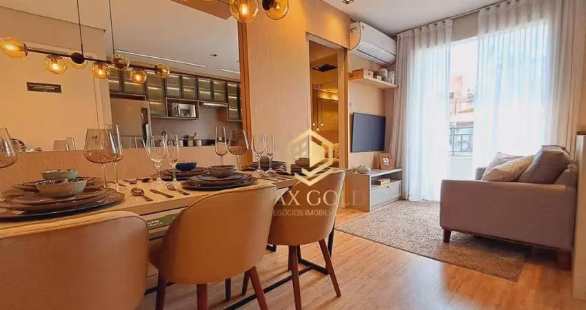 Apartamento com 2 dormitórios à venda, 43 m² por r$ 172.000,00 - monção - taubaté/sp
