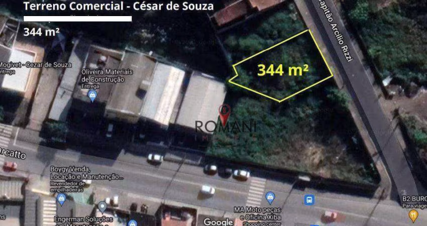 Terreno à venda, 344 m² por R$ 350.000,00 - Cézar de Souza - Mogi das Cruzes/SP
