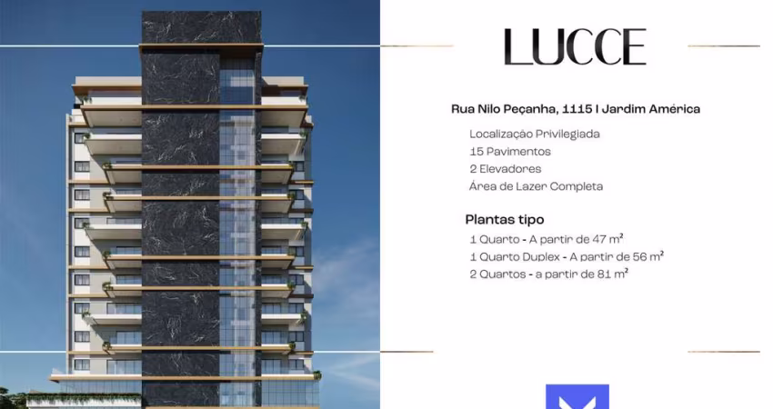 Apartamento com 2 Quartos, suíte e 1 vaga – Edifício LUCCE