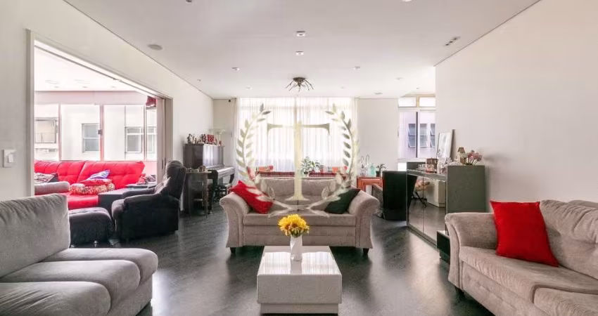 Apartamento de Luxo em Higienópolis: 4 Quartos, 1 Suíte, 3 Salas, 1 Banheiro e 2 Vagas de Garagem - 228,32m² - São Paulo-SP.