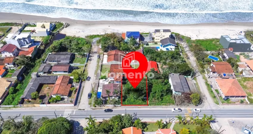 Terreno de frente para a av. brasil, próximo ao riviera santa maria- quadra mar em itapoá/sc