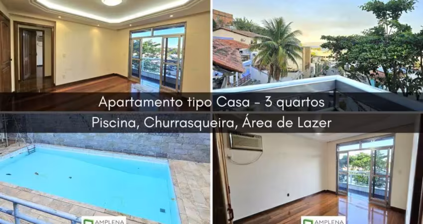 Apartamento tipo casa, 3 quartos, à venda na freguesia (ilha do governador) - rio de janeiro/rj