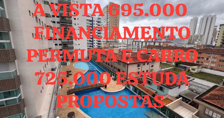 Apartamento lindo dois dormitórios canto do forte praia grande sp