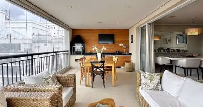 Apto para venda no tatuapé, mobiliado e decorado, andar alto, 04 vagas, terraço gourmet !!