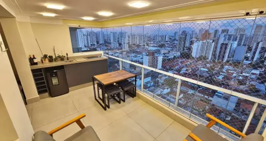 Apto a venda no tatuapé, semi mobiliado, terraço grill envidraçado, 02 vagas !!