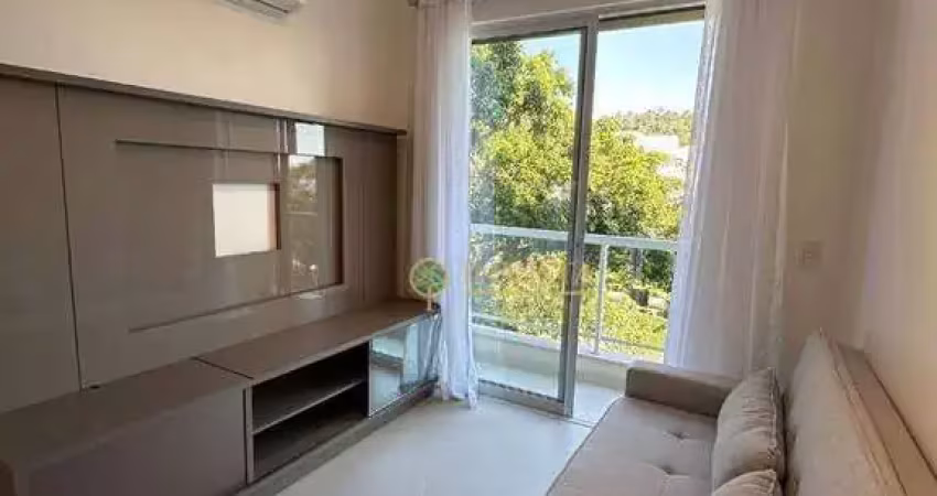 Locação | sacada com vista mar, 49 m²,  1 suíte, mobiliado e 1 vaga - bairro joão paulo, em florianópolis.