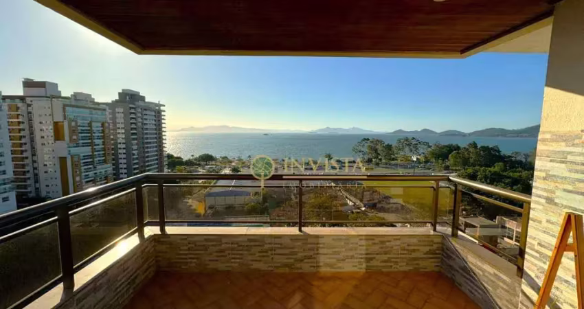 À venda | 145 m², vista panorâmica para o mar, andar alto, semi mobiliado e 2 vagas - agronômica, florianópolis.