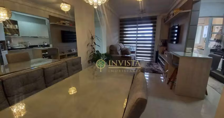 Semi mobiliado com sacada, 2 quartos e 1 vaga livre à venda no abraão.