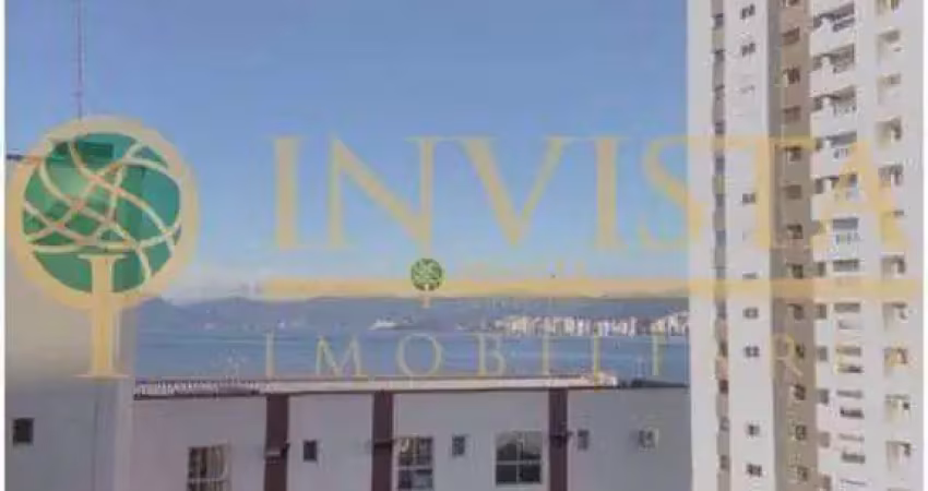 Sala comercial com 35m² privativos, vista mar e 1 vaga no bairro estreito.
