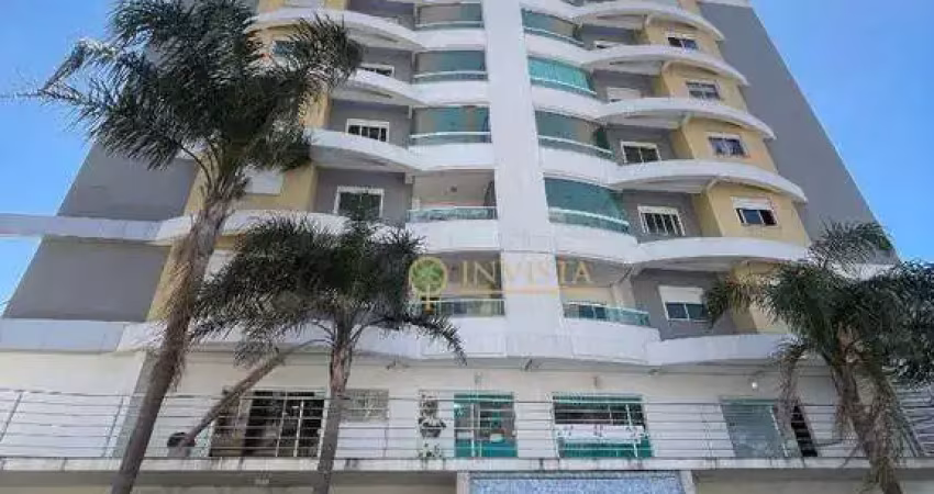 À venda | 96 m², sacada com churrasqueira, mobiliado, 2 quartos, 1 vaga de garagem e área de lazer completa - barreiros, em são josé.