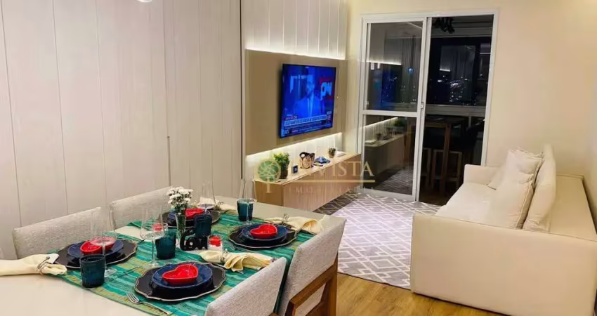 À venda em campinas! sacada com churrasqueira, andar alto, 2 quartos e 1 vaga de garagem.