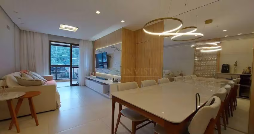 À venda | mobiliado, andar alto, 108m², sacada com churrasqueira, 4 quartos e 2 vagas de garagem - itacorubi, florianópolis.