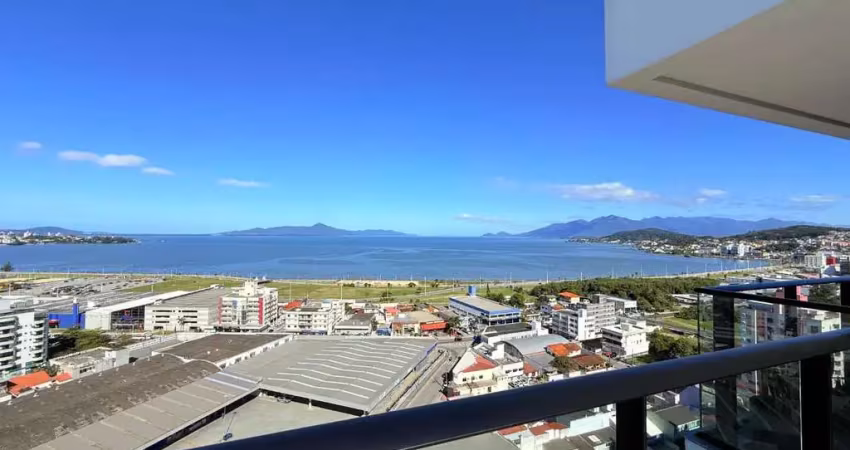 À venda | 77 m², sacada com churrasqueira, vista mar panorâmica, 2 quartos e 2 vagas - kobrasol, são josé/sc.