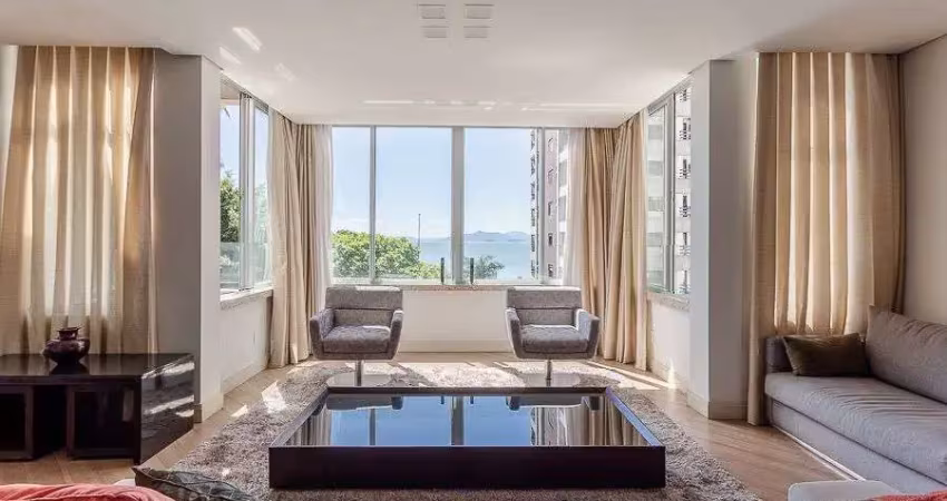 À venda | 192 m², sacada fechada com vista mar, 3 quartos, mobiliado e 2 vagas - próximo ao colégio catarinense, centro de florianópolis.