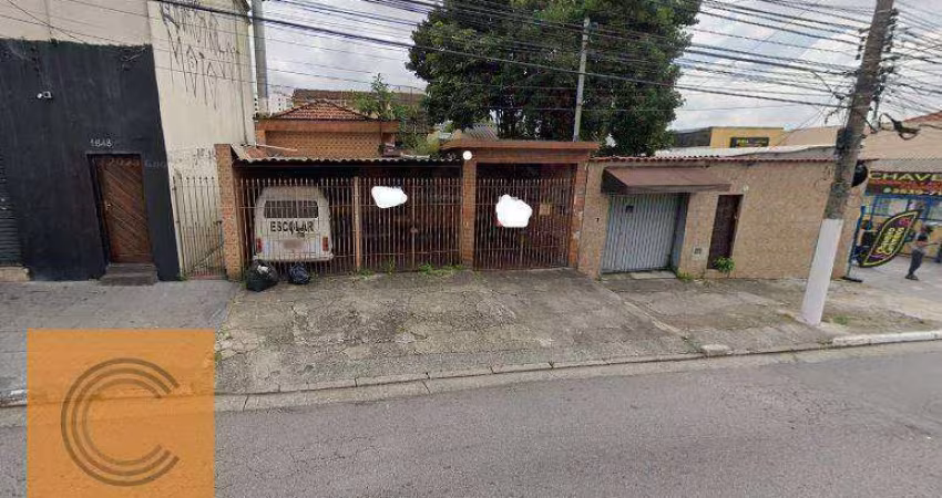 Terreno à venda, 163 m² por R$ 1.400.000,00 - Tatuapé - São Paulo/SP