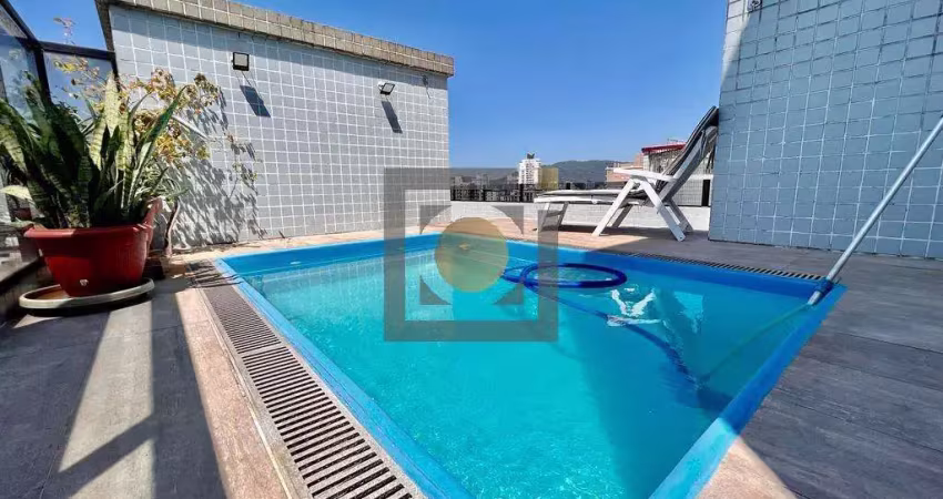 Cobertura de luxo à venda em santos-sp, bairro aparecida: 3 quartos, 3 suítes, 2 salas, 4 banheiros, 2 vagas, 427m².