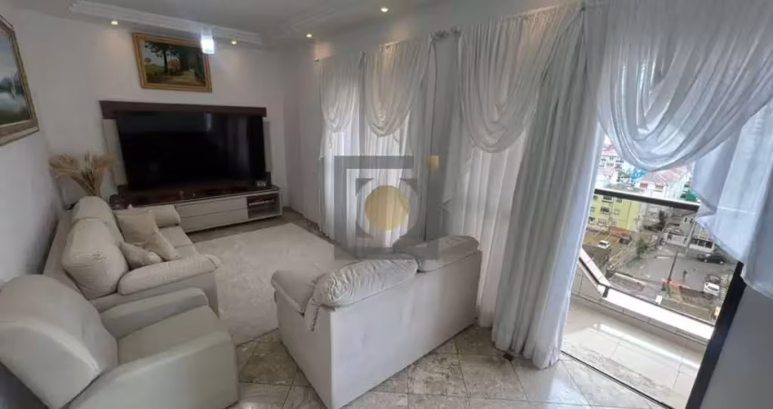 Apartamento de Luxo de 2 Suítes no Gonzaga, Santos-SP: 125m², 2 Salas, 5 Banheiros, 2 Vagas. Espaçoso, Cozinha Planejada, Sacada e muito mais!