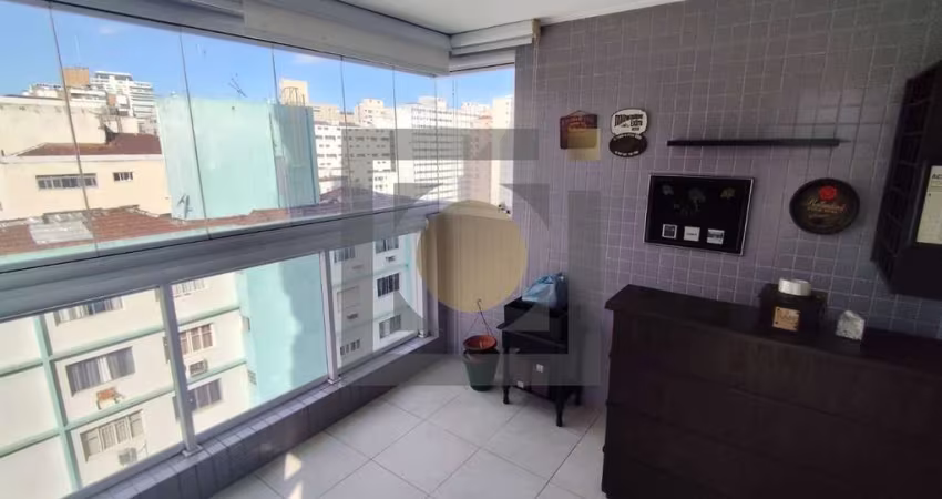 Apartamento à venda em Santos-SP, bairro Pompéia: 3 quartos, 1 suíte, sala ampla, Varanda gourmet com churrasqueira, 1 vaga, 115m². Agende sua visita!