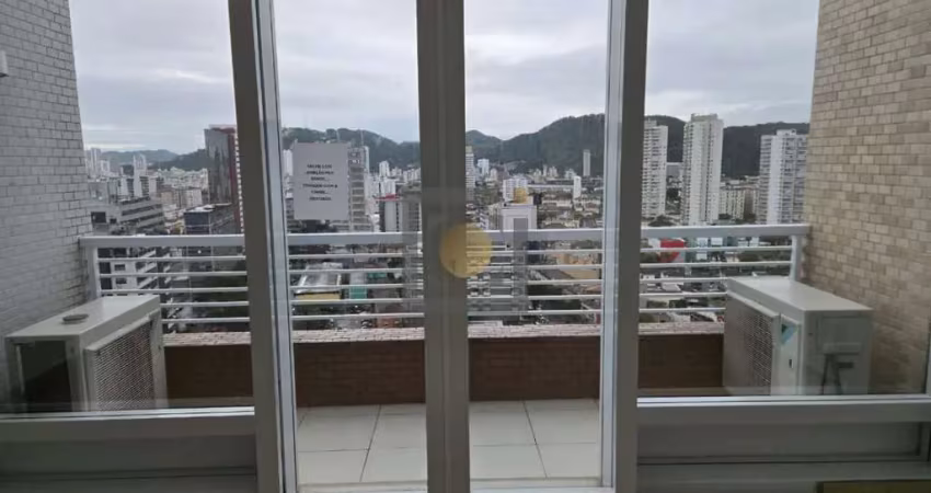 Sala comercial de alto padrão na vila mathias, santos-sp: 1 sala, 1 banheiro, 2 vagas, 120m² - imperdível!