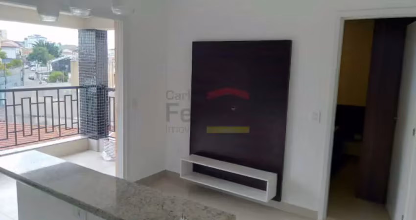 Apartamento com 01 dormitório, 01 vaga de garagem- varanda gourmet