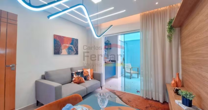 Apartamento Decorado 43,50 m² Varanda Gourmet 2 dormitórios quintal  no Jardim São Paulo