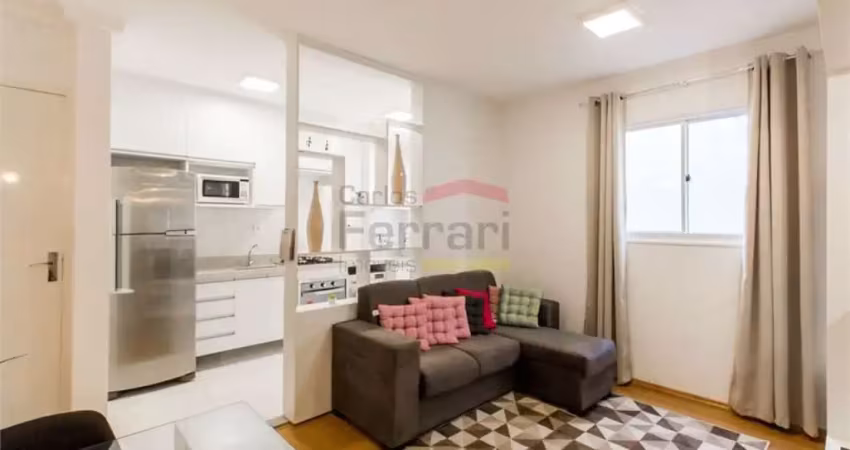 Apartamento decorado, tipo studio, contendo 1 suíte, sem vaga de garagem