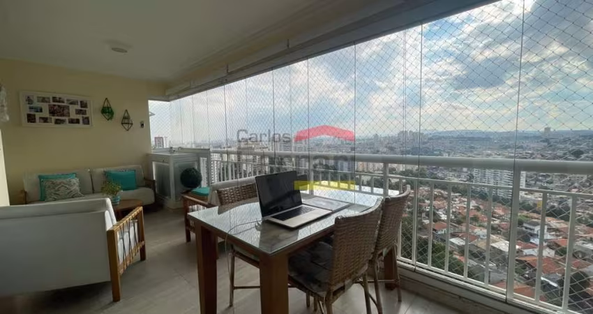 Apartamento de 121M2 com 3 dormitórios sendo 1 suíte, varanda gourmet, 2 vagas e cond lazer completo