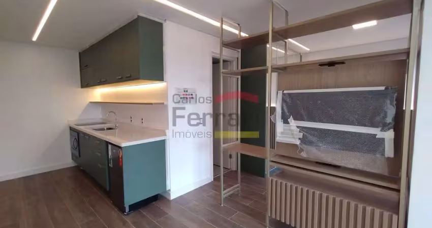 Studio locação, 34 metros, novo, mobiliado, ar condicionado, pinheiros, lazer, piscina, metrô