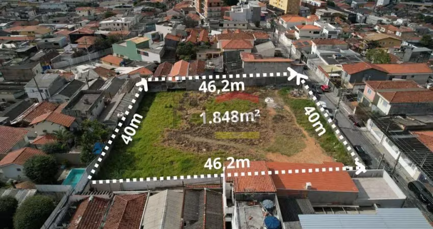 Terreno plano à venda com 1.848m² na vila mazzei - 40 metros de frente - estuda permuta