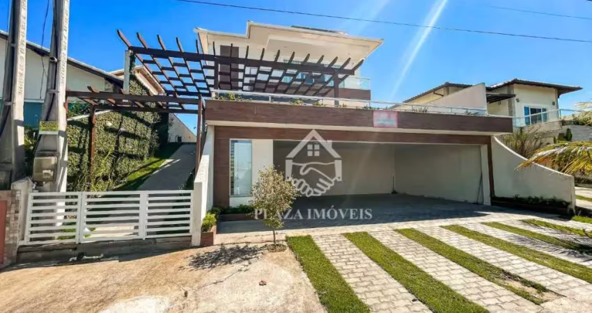 Casa com 4 dormitórios à venda, 290 m² por r$ 1.890.000 - cond. blue garden - nova são pedro - são pedro da aldeia/rj