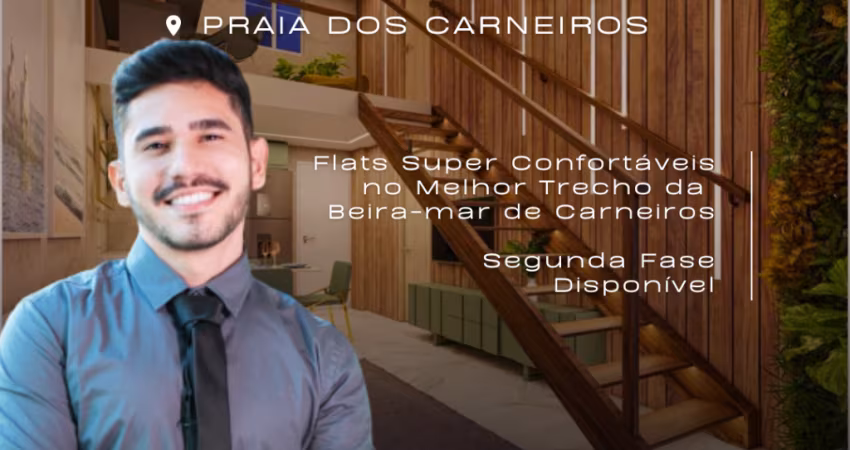 Flat Beira-mar na Praia dos Carneiros | Melhor Trecho | 1 Quarto | Lazer Completo