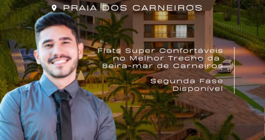 Flat Beira-mar na Praia dos Carneiros | Melhor Trecho | 1 Quarto | Lazer Completo