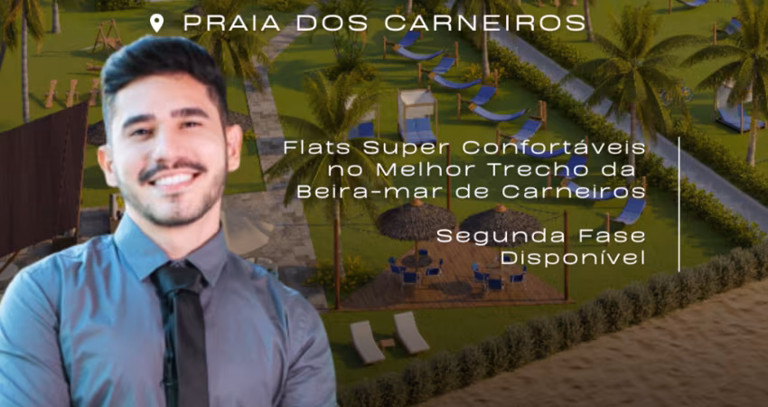 Flat Beira-mar na Praia dos Carneiros | Melhor Trecho | 1 Quarto | Lazer Completo