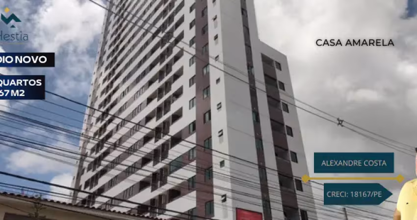 APARTAMENTO NOVO - 03 QUARTOS - CASA AMARELA/RECIFE - EXCELENTE LOCALIZAÇÃO