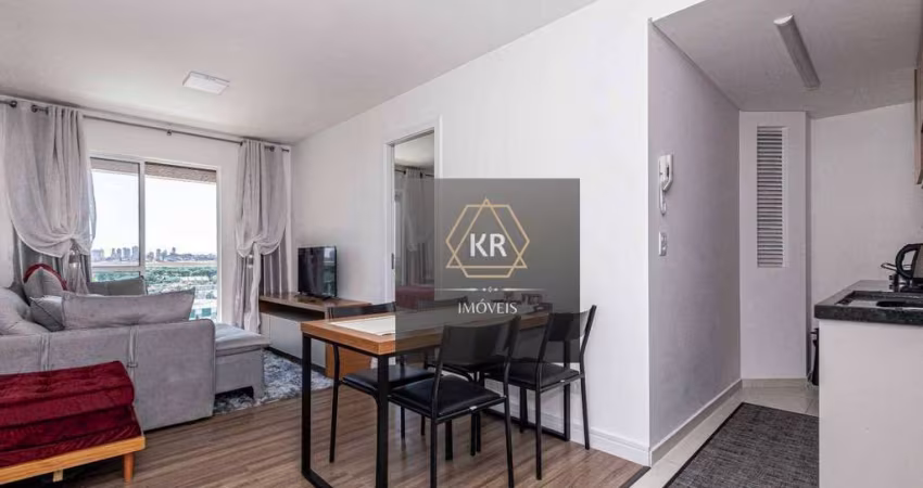 Apartamento com 1 dormitório à venda, Mobiliado, Rebouças.