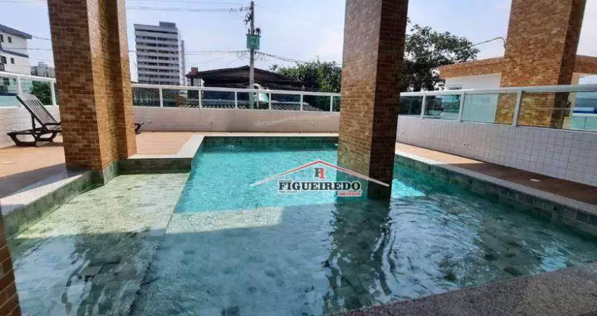 Apartamento à venda, 77 m² por r$ 390.000,00 - vila guilhermina - praia grande/sp