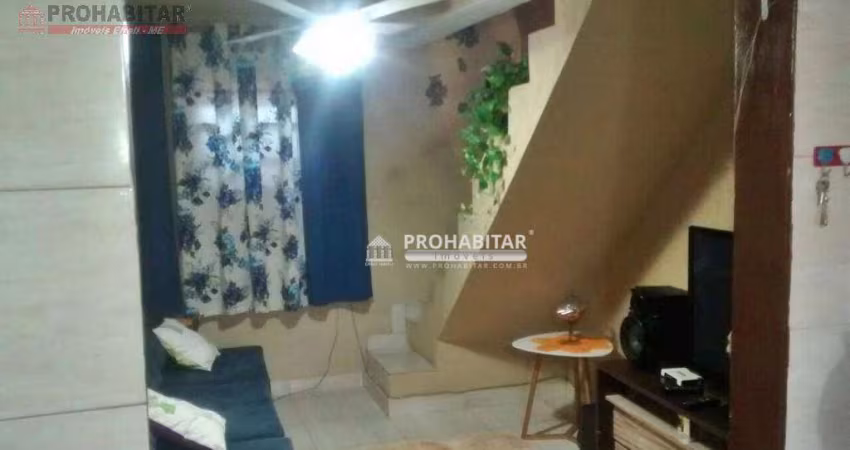 Vende casa sobrado com 125 m² de área construída no Jardim Castro Alves com 2 quartos, cozinha, sala, 02 banheiro, lavanderia, quintal, churrasqueira,
